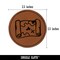 Treasure Map Scroll Pirate X Marks the Spot Round Iron-On Engraved Faux Leather Patch Applique - 2.5"